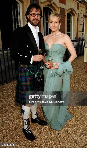 Rowling and her husband arrive at the Raisa Gorbachev Foundation Party at the Hampton Court Palace on June 2, 2007 in Richmond upon Thames, London,...