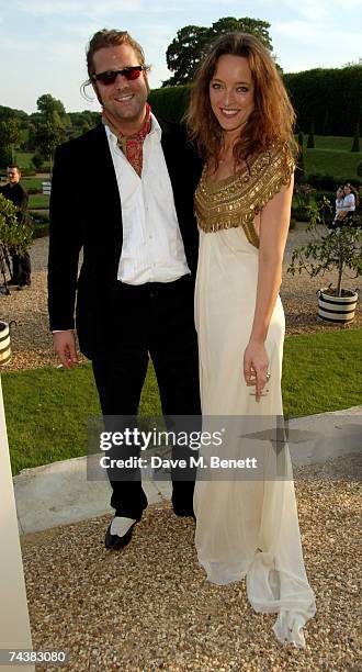 Alice Temperley and guest arrive at the Raisa Gorbachev Foundation Party at the Hampton Court Palace on June 2, 2007 in Richmond upon Thames, London,...