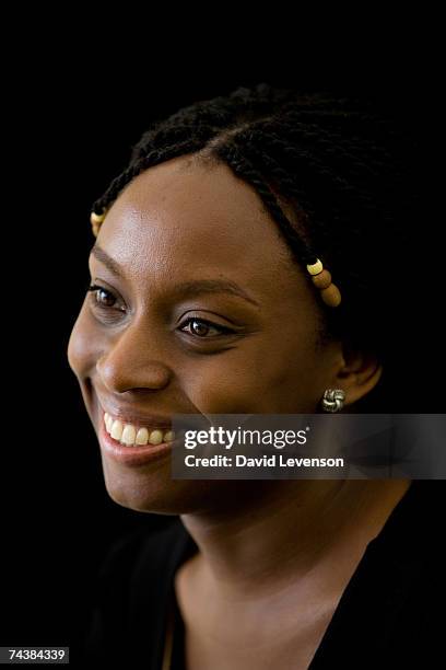 Author Chimimanda Ngozi Adichie poses for a portrait at The Guardian Hay Festival 2007 held at Hay on Wye on June 3, 2007 in Powys, Wales. The...
