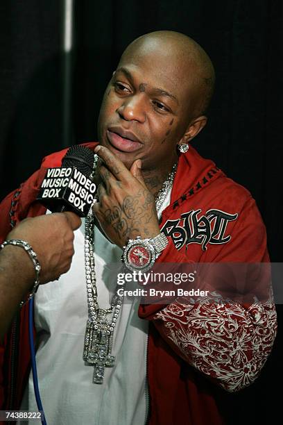Rapper Birdman poses backstage during the Hot 97 Summer Jam presented by Boost Mobile at Giants Stadium June 3, 2007 in East Rutherford, New Jersey.
