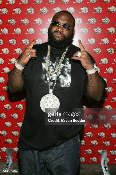 Rapper Rick Ross poses during the Hot 97 Summer Jam presented by Boost Mobile at Giants Stadium June 3, 2007 in East Rutherford, New Jersey.