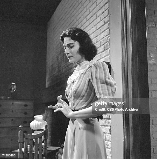 American actress Marian Seldes in a scene from an episode of 'Robert Herridge Theater' entitiled 'Ring Around Rosy,' New York, New York, October 2,...