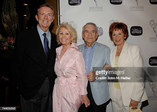 Dick Askin, Chairman & CEO The Academy of Television Arts & Sciences, Patricia Carr-Bosley, Tom Bosley and Marion Ross attend the The Academy of...