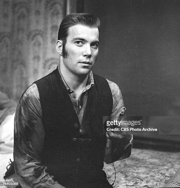 Canadian actor William Shatner in a scene from an episode of 'Robert Herridge Theater' entitled 'The Story of a Gunfighter,' New York, New York,...