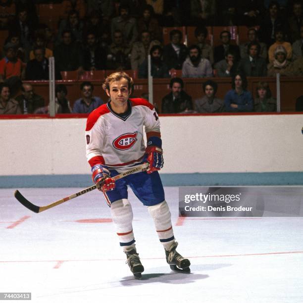 S: Guy Lafleur of the Montreal Canadiens skates during an NHL game in Montreal, Canada.