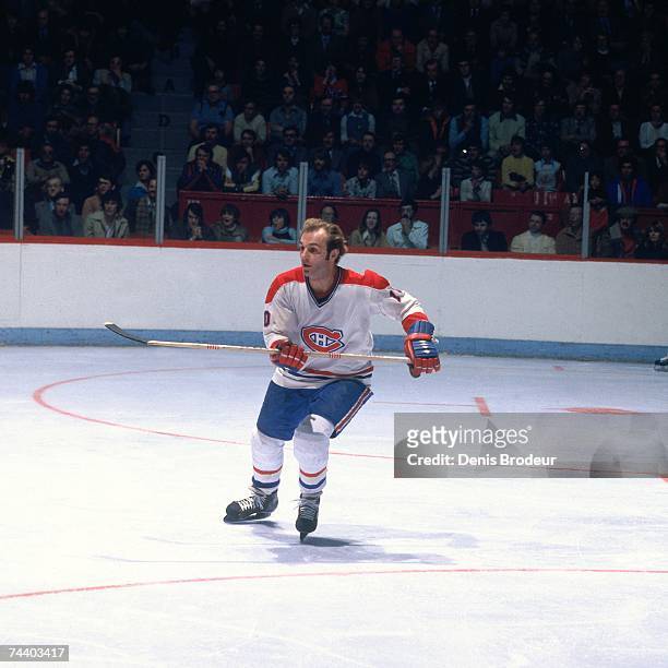S: Guy Lafleur of the Montreal Canadiens skates during an NHL game in Montreal, Canada.