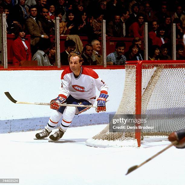 S: Guy Lafleur of the Montreal Canadiens skates during an NHL game in Montreal, Canada.