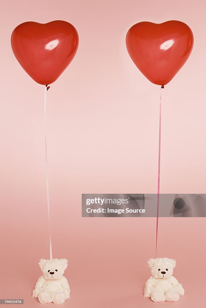 Teddy bears and balloons