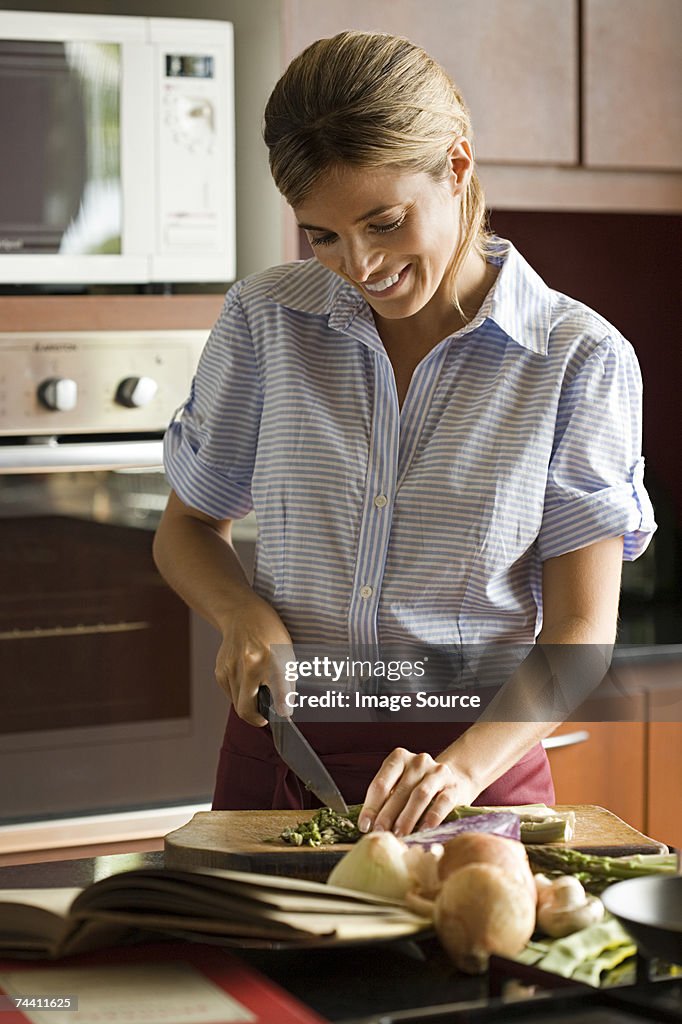 Woman preparing meal