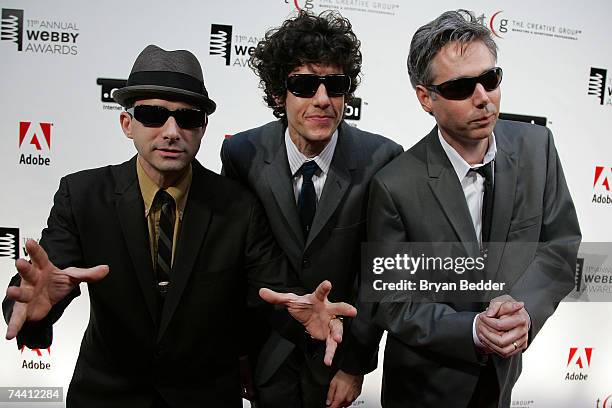 Musicians Adam Horovitz, Mike Diamond and Adam Yauch of the Beastie Boys arrive at the 11th Annual Webby Awards at Chipriani Wall Street June 5, 2007...