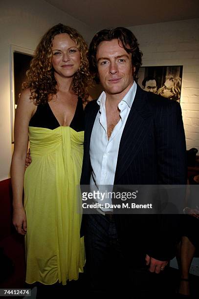 Actors Toby Stephenson and Anna-Louise Plowman attend the after party following the opening night of 'Betrayal' at the Donmar Warehouse June 5, 2007...