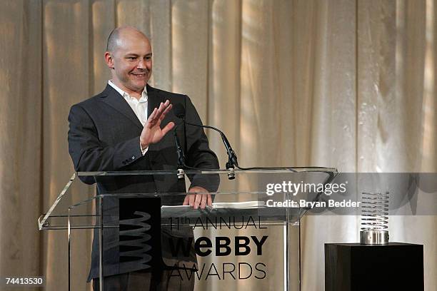 Personality Rob Corddry hosts the 11th Annual Webby Awards at Chipriani Wall Street on June 5, 2007 in New York City.