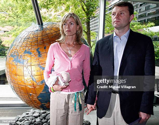 Kate and Gerry McCann, the parents of the missing 4-year-old British girl Madeleine McCann attend a press conference on June 6, 2007 in Berlin,...