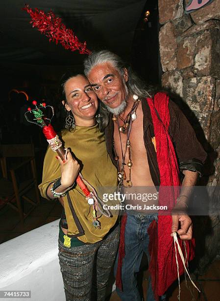 Clubbers pose for photographs in Pacha nightclub in Eivissa town on June 5, 2007 in Ibiza, Spain. Pacha will celebrate its 34th birthday tomorrow and...