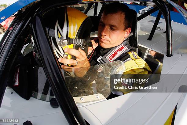 Ryan Newman prepares to drive during the Nextel Prelude to the Dream on June 6, 2007 at Eldora Speedway in New Weston, Ohio.