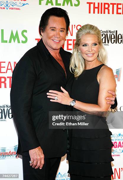 Entertainer Wayne Newton and wife Kathleen McCrone arrive at the CineVegas opening night screening of "Ocean's Thirteen" benefiting The International...