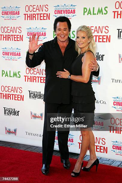 Entertainer Wayne Newton and wife Kathleen McCrone arrive at the CineVegas opening night screening of "Ocean's Thirteen" benefiting The International...