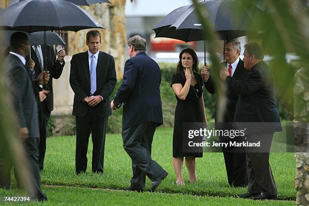 Guests gather for Bill France Jr.?s wake at Seabreeze United Church June 6, 2007 in Daytona Beach, Florida. France died June 4 at the age of 74.