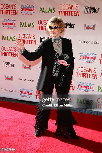 Phyllis McGuire of the McGuire Sisters arrives at the CineVegas opening night screening of "Ocean's Thirteen" benefiting The International Rescue...