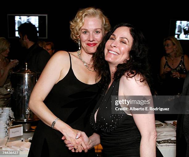 Actress Penelpe Ann Miller and Roberta Pacino attends the after party for the 35th AFI Life Achievement Award tribute to Al Pacino held at The...