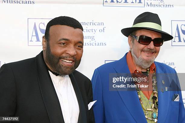 Andrae Crouch and Dr. John attend the American Society of Young Musicians 15th Annual Spring Benefit at the Celebrity Center International on June 7,...