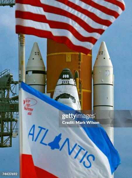 Atlantis Scan Flags Launch Countdown Proceeds For Space Shuttle Atlantis Photos and Premium ...