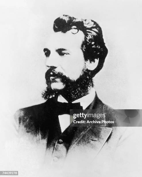 Scottish inventor and scientist Alexander Graham Bell in the year he filed a patent for the telephone, 1876.