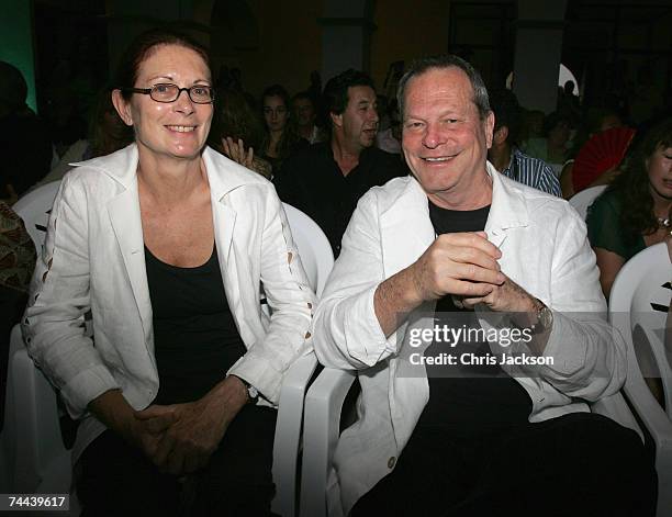 Director Terry Gilliam and his wife pose at the Ibiza And Formentera International Film Festival 2007 closing ceremony in Eivissa old town on June 7,...