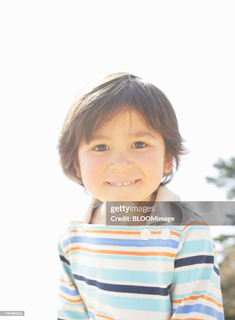 Canadian boy looking at camera ,portrait