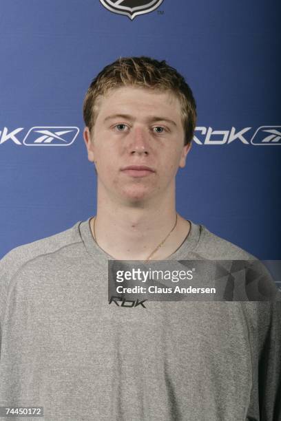Jakub Voracek poses for a portrait during the 2007 NHL Combine on June 1, 2007 at the Park Plaza Hotel in Toronto, Canada.