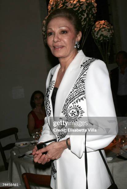 Farah Aidid Pahlavi attends Pinault's private dinner at the Fondazione Cini during the 52nd annual Biennale June 8, 2007 in Venice, Italy.