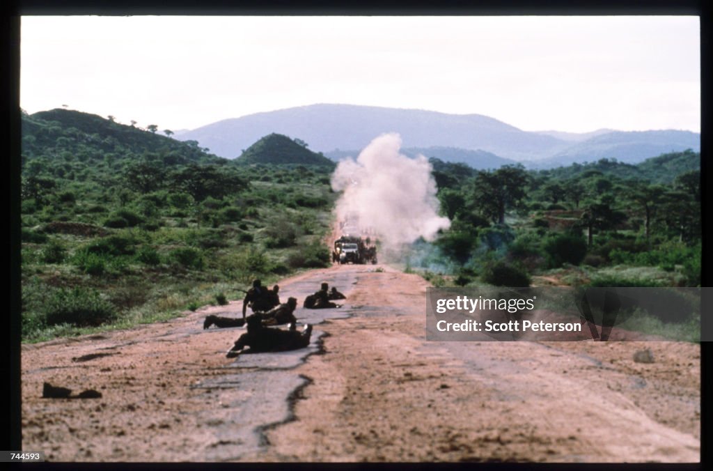 Angolan Troops Protect United Nations Food Relief