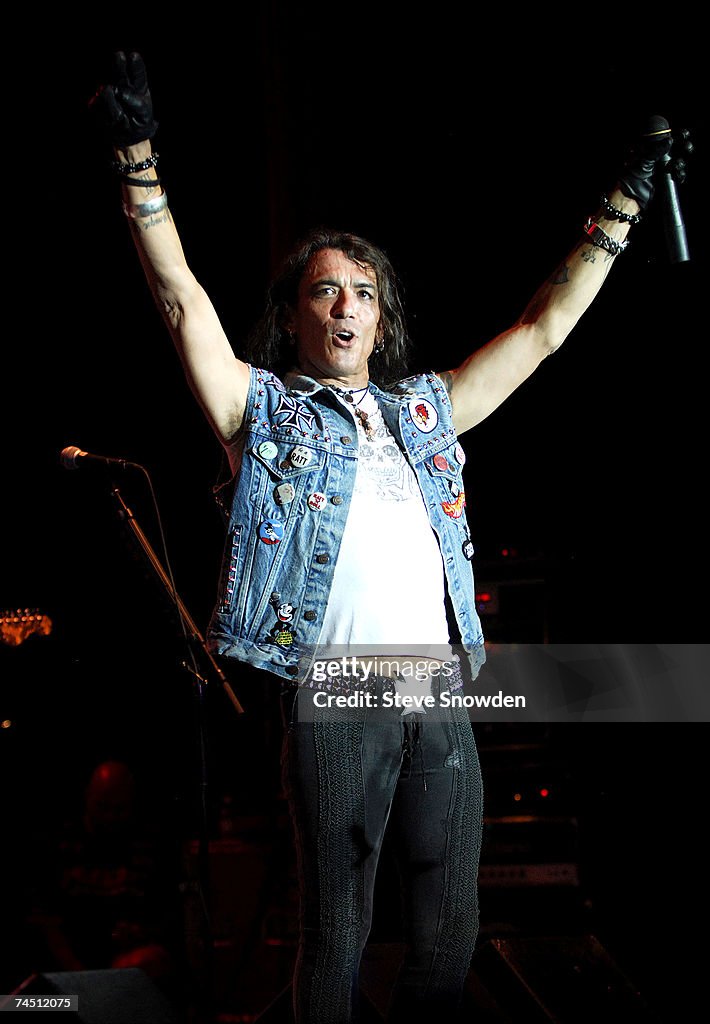 Singer For Ratt Lead singer Stephen Pearcy of the hard-rock band Ratt performs on ...