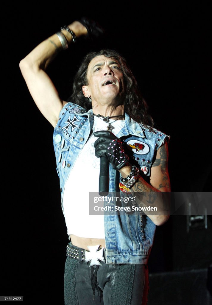 Singer For Ratt Lead singer Stephen Pearcy of the hard-rock band Ratt performs on ...