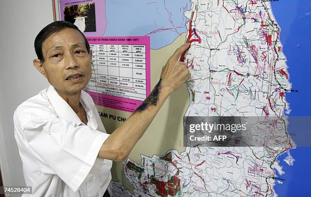 To go with AFP story "Vietnam-US-military-health-AgentOrange,sched" by Frank Zeller Former North Vietnamese platoon commander Nguyen Van Quy points...