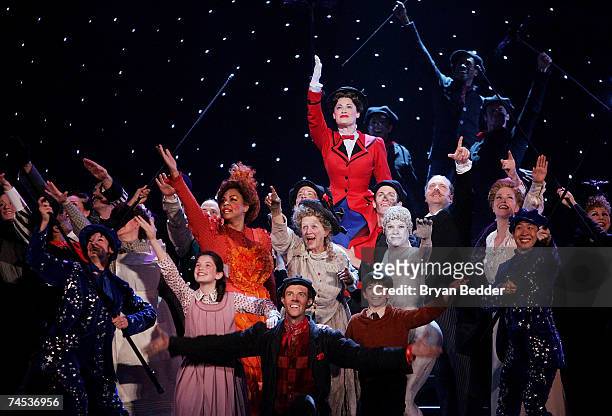Cast of the play "Mary Poppins" perform onstage at the 61st Annual Tony Awards at Radio City Music Hall on June 10, 2007 in New York City.