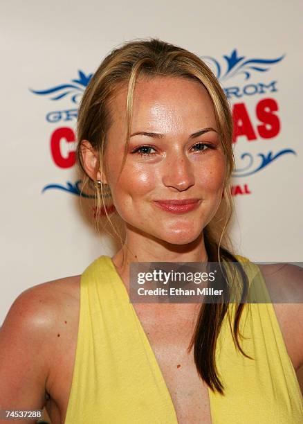 Actress Chauntae Davies attends the "Have Love, Will Travel" screening held at the Brenden Theatres inside the Palms Casino Resort during the...