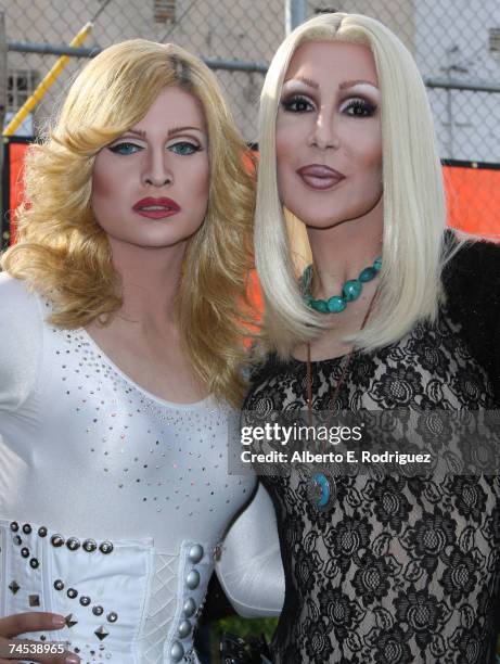 Madonna" and "Cher" attend the 37th Annual L.A. Pride Festival on June 10, 2007 in Los Angeles, California.