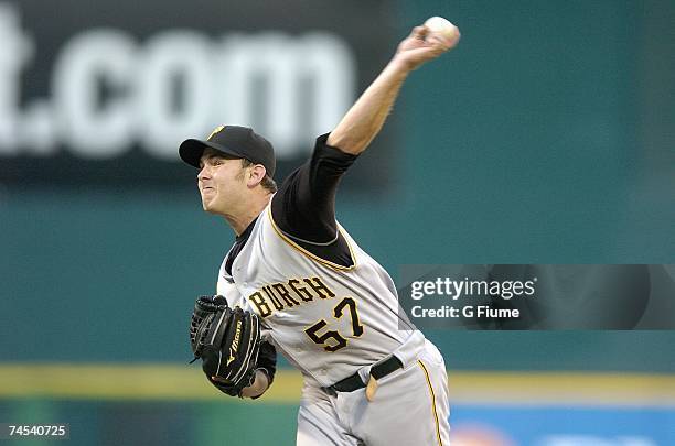 Zach Duke of the Pittsburgh Pirates pitches against the Washington Nationals at RFK Stadium June 6, 2007 in Washington, DC.