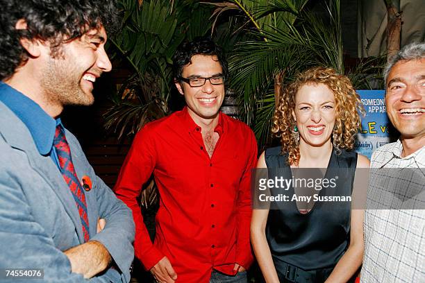 Director Taika Waititi, actor Jemaine Clement, actress Loren Horsley and president of Miramax Daniel Battsek laug at the after party for the premiere...