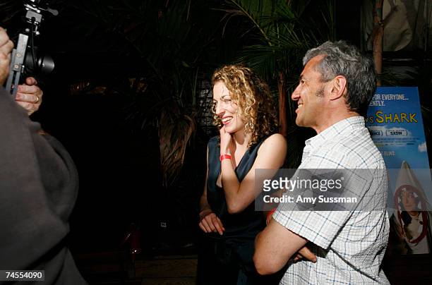 Actress Loren Horsley and president of Miramax Daniel Battsek attend the after party for the premiere of "Eagle vs. Shark" at The Delancy June 11,...