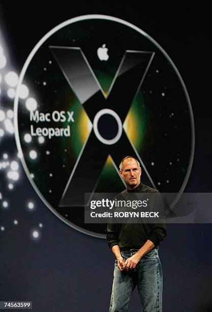 San Francisco, UNITED STATES: Apple Inc. CEO Steve Jobs gives the keynote address on the opening day of the Apple Worldwide Developers Conference...