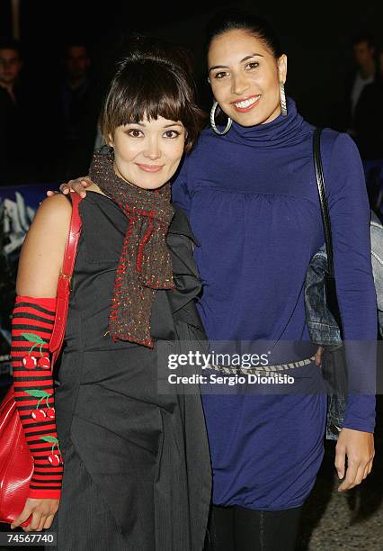 Maya Jupiter and a friend attends the special event celebrity screening of the new film "Transformers" at Hoyts Entertainment Quarter, Moore Park on...