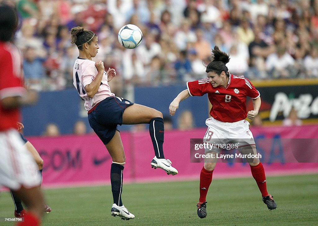 USA v Canada Womens Soccer