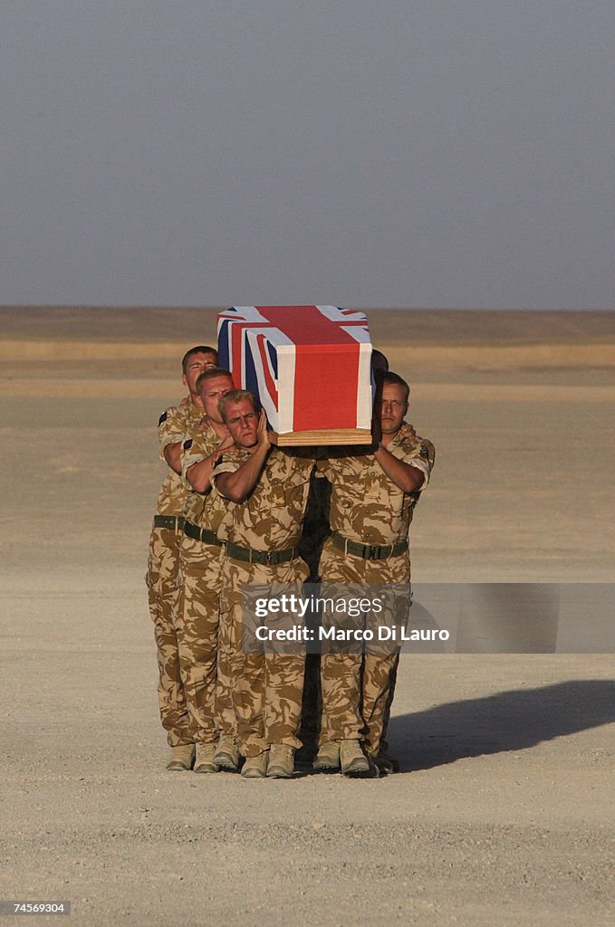 British Troops Hold Repatriation Ceremony For A Soldier Killed In Action In Afghanistan