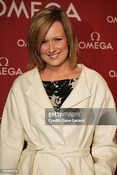 Host Melissa Doyle arrives at the opening of the new Sydney OMEGA Boutique at Martin Place on June 13, 2007 in Sydney, Australia. An Omega ambassador...