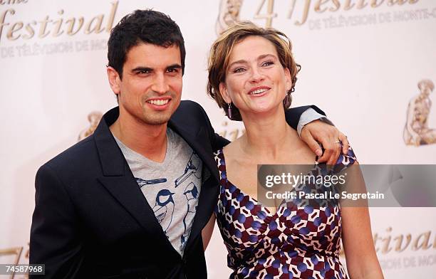 Actors Stephane Metzger and Aurelie Bargeme attend the TF1 premiere screening of 'Mystere' on the third day of the 2007 Monte Carlo Television...
