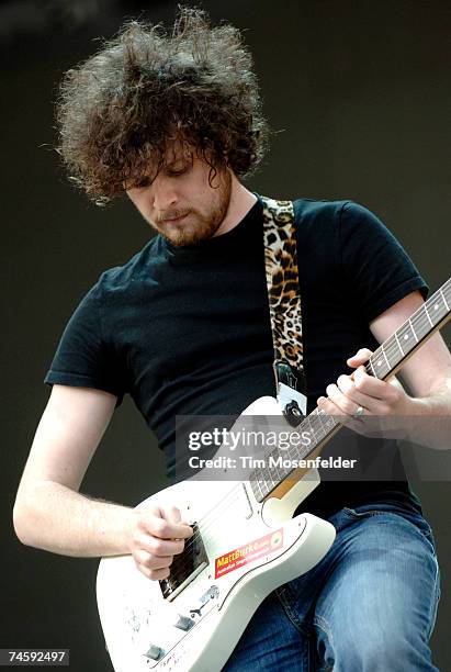 Jon Fratelli of the The Fratellis performs in support of the band's "Costello's Music" album release at McAfee Colusium on June 13, 2007 in Oakland,...