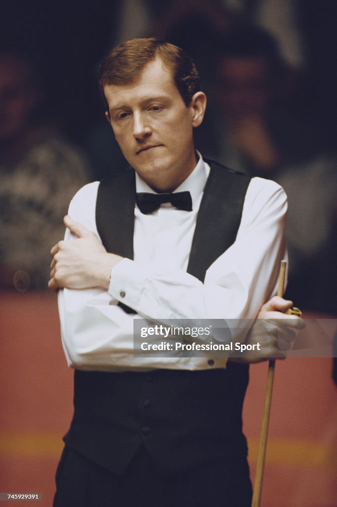 English Professional Snooker Player Steve Davis Pictured In Thought
