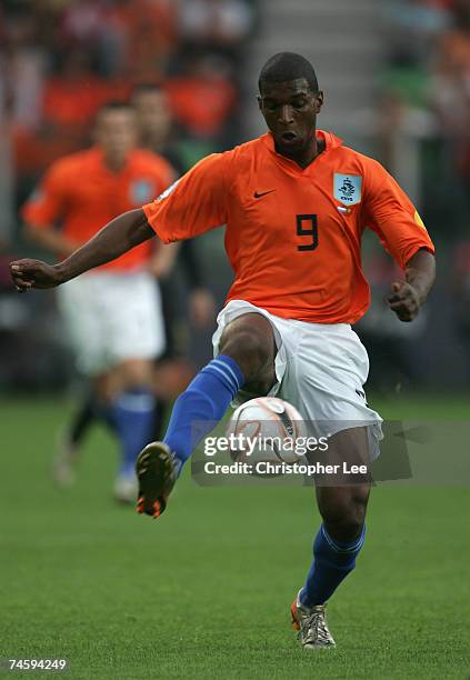 Ryan Babel of Holland in action during the UEFA U21 Championship Group A match between Netherlands U21 and Portugal U21 at the Euroborg Stadium on...